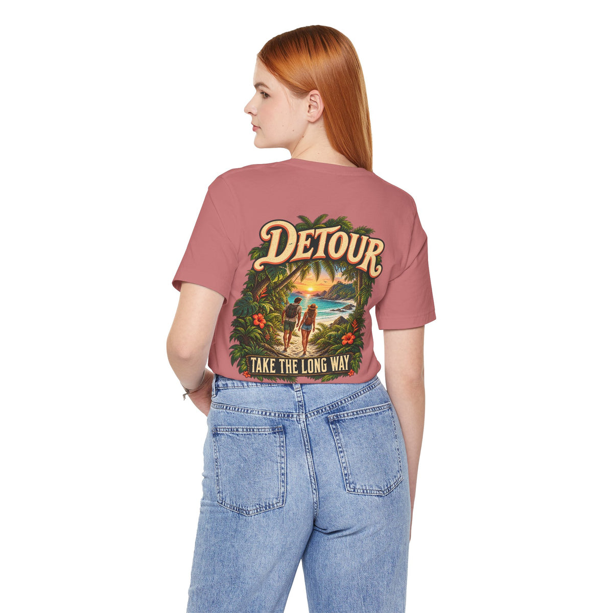 Detour Take the Long Way Tropical Adventure T-Shirt