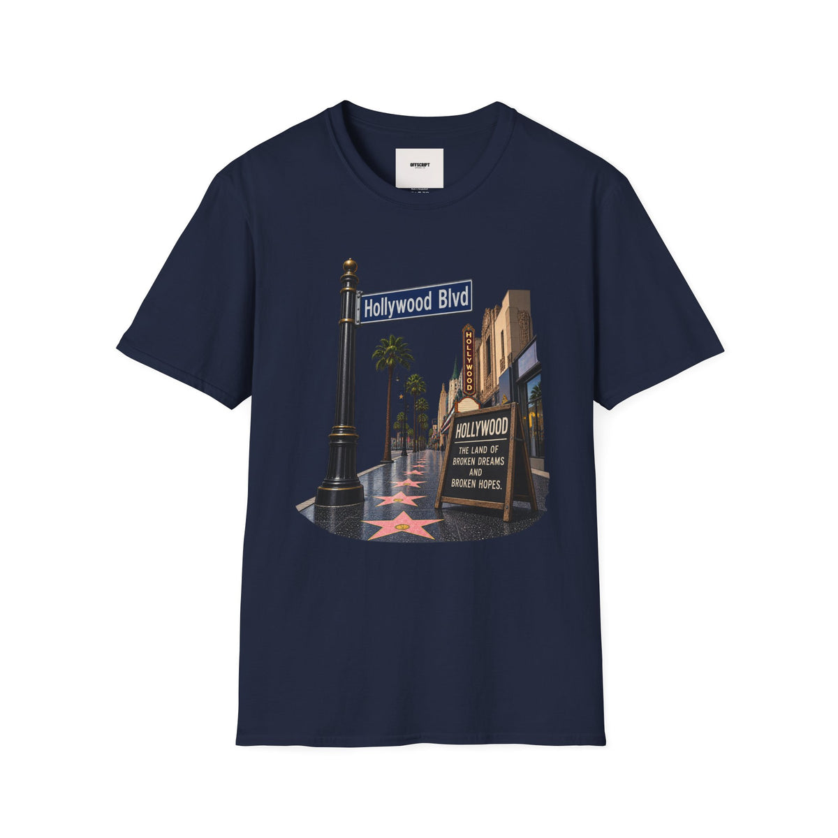 Hollywood Blvd T-Shirt — Vintage Palm Trees & Walk of Fame Tee