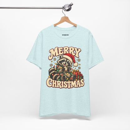 Merry Christmas Raccoon Tee