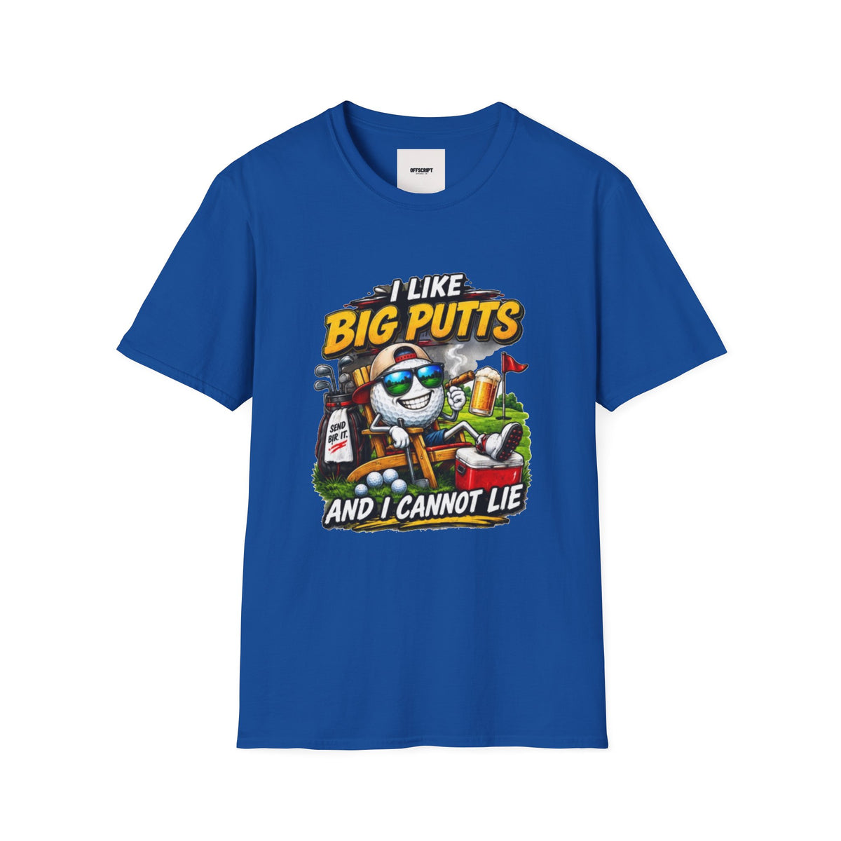 I Like Big Putts Golf T-Shirt — Funny Golf Cartoon 'And I Cannot Lie' Shirt