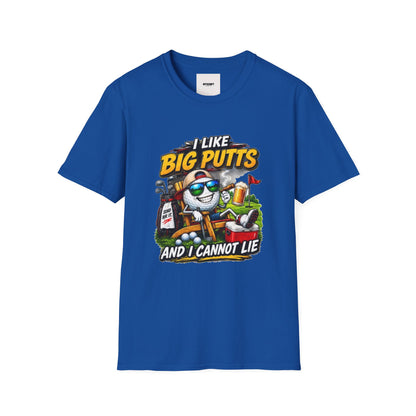 I Like Big Putts Golf T-Shirt — Funny Golf Cartoon 'And I Cannot Lie' Shirt