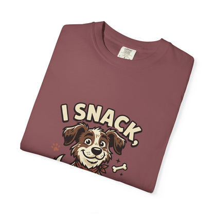 I Snack Therefore I Am Dog T-Shirt