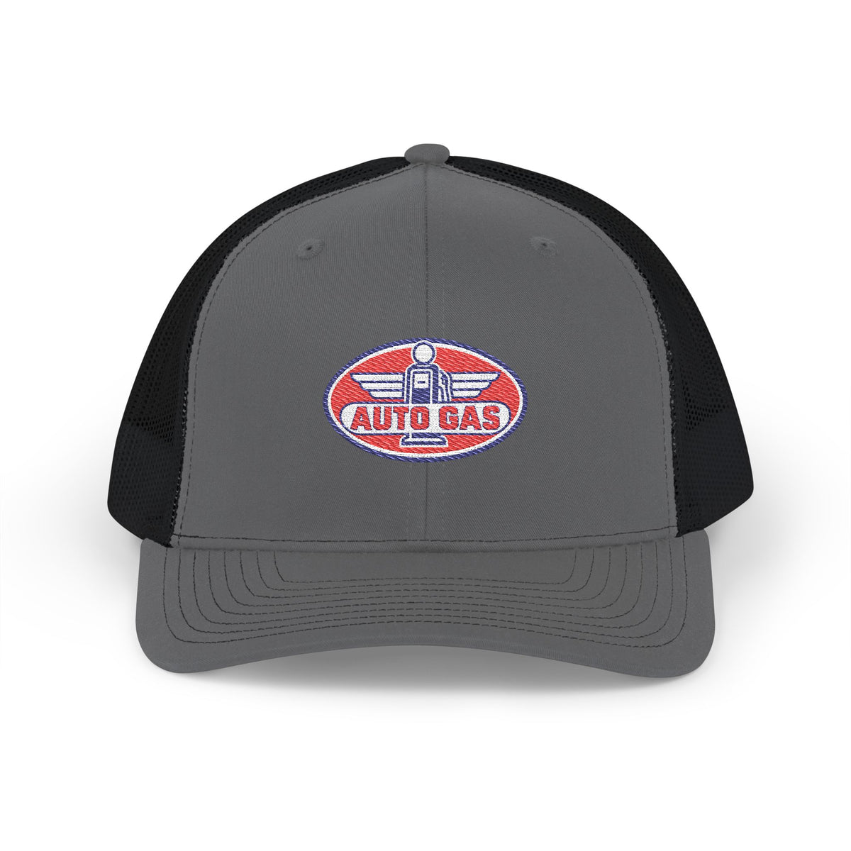 Auto Gas Vintage Trucker Cap — Retro Petrol Logo Snapback