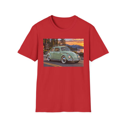 Classic VW Beetle Sunset T-Shirt — Vintage Car Lover Tee