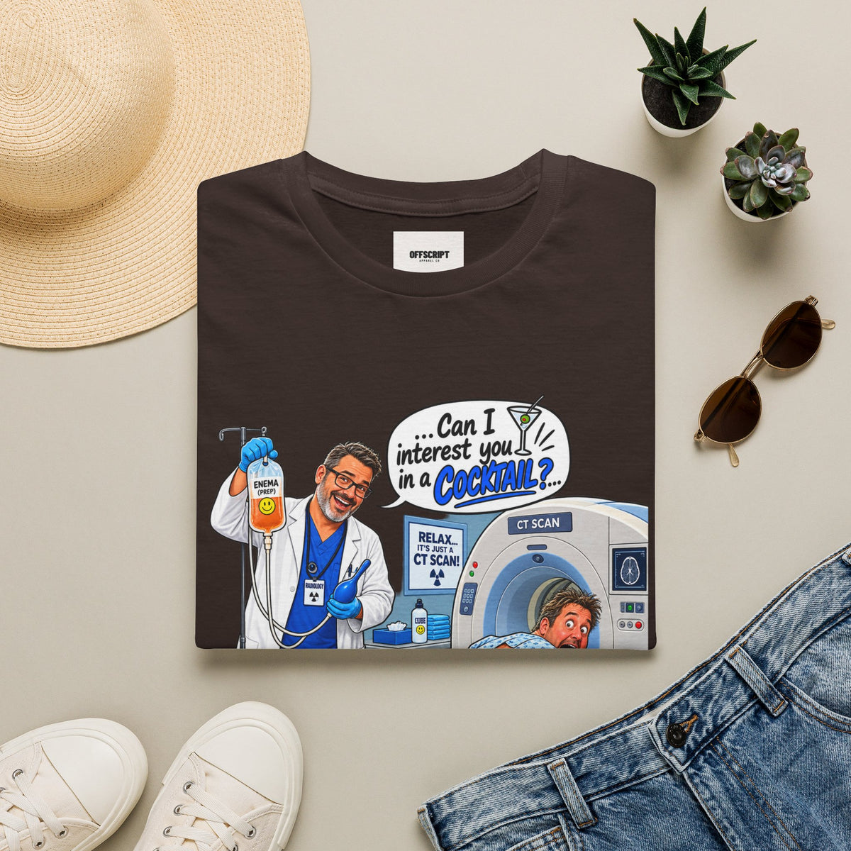 CT Tech T-Shirt — Funny ‘Can I Interest You in a Cocktail?’ Radiology Shirt