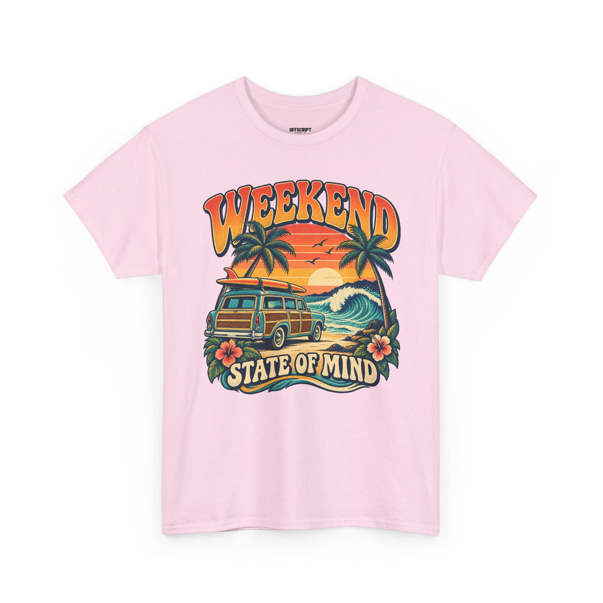 Weekend State of Mind Tee – Retro Surf Van Sunset T-Shirt