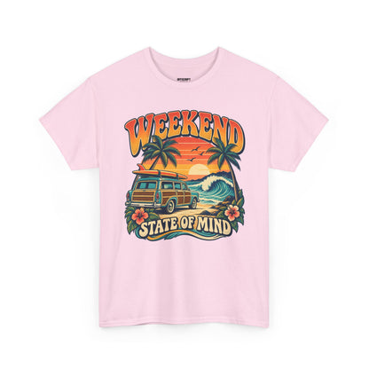 Weekend State of Mind Tee – Retro Surf Van Sunset T-Shirt