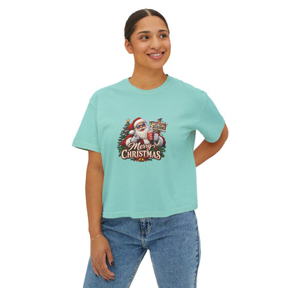 Merry Christmas Santa Women's Boxy Tee