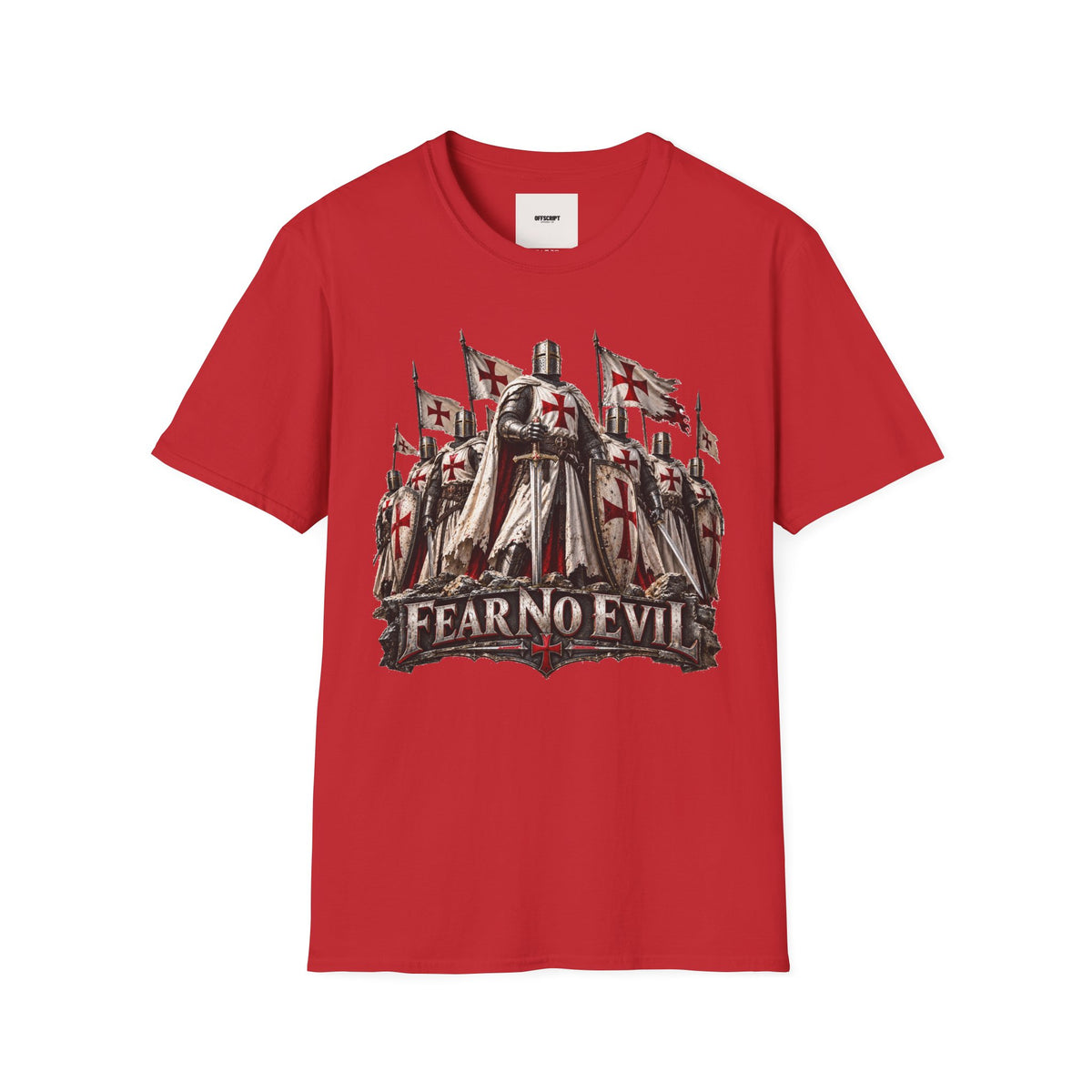 T‑Shirt — Crusader Knight 'Fear No Evil' Graphic Tee