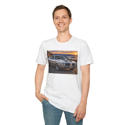 Classic Muscle Car T-Shirt – Vintage Oldsmobile Sunset Graphic Tee
