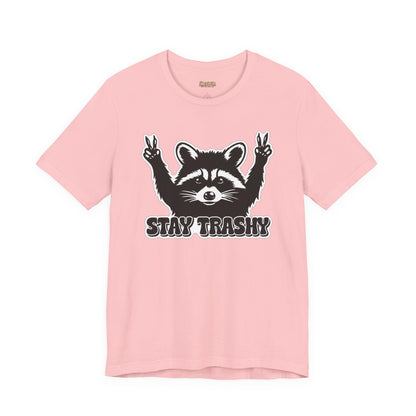 Stay Trashy Raccoon Graphic T-Shirt