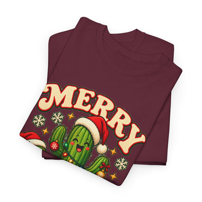 Merry Cactus Christmas Tee — Festive Holiday Cactus Shirt