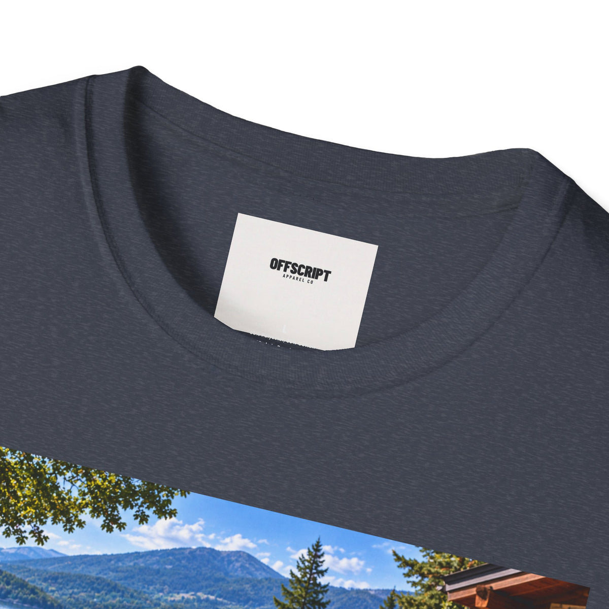 1968 Chevrolet Corvette Stingray Graphic T‑Shirt — Blue Classic Car Lakefront Print