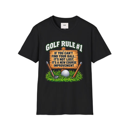 Golf Rule #1 T-Shirt — If You Can’t Find Your Ball Funny Golf Shirt