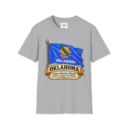 Oklahoma Flag T-Shirt — State Pride Tee with 'Oklahoma' & Seal