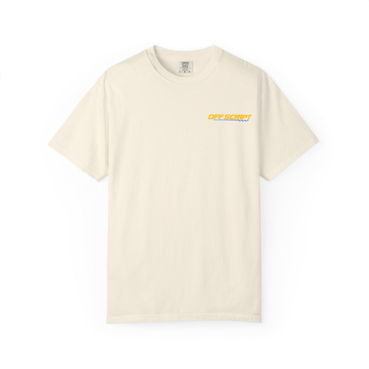 T-Shirt — Off Script Vinyl Graphic Tee: "Make Your Own Plans" Retro Racing Design