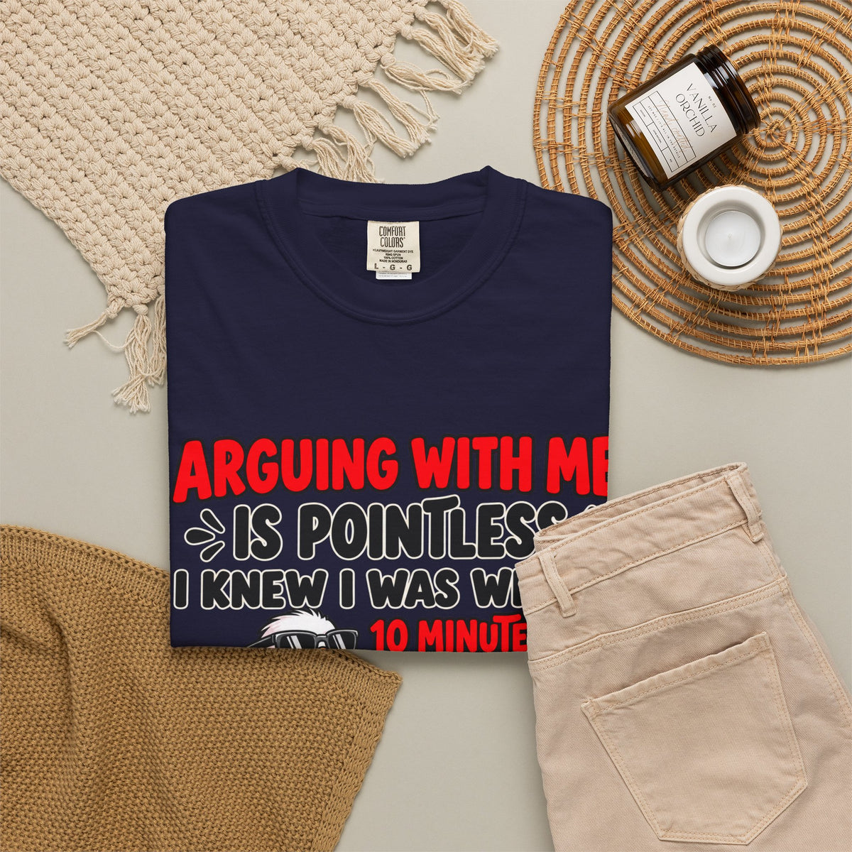 Funny Duck T‑Shirt — "Arguing With Me Is Pointless" Sarcastic Graphic Tee