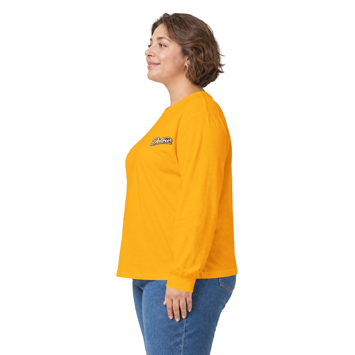 Detour Classic Car Long Sleeve Tee – 'Take The Long Way' Vintage Hot Rod Shirt