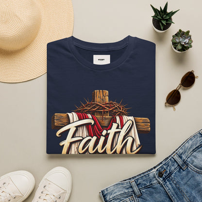 Faith Cross T‑Shirt — "Faith Makes All Things Possible" Christian Tee