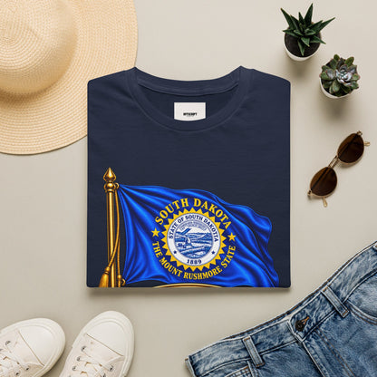 South Dakota Flag T‑Shirt — "Under God the People Rule" State Pride Tee