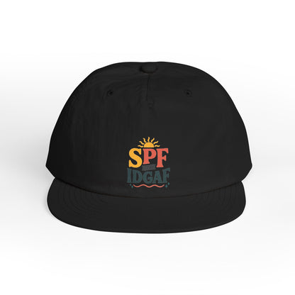 SPF IDGAF Surf Cap | Retro Sun Typography Hat