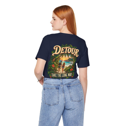 Detour Take the Long Way Tropical Adventure T-Shirt