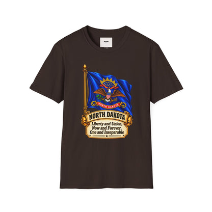 North Dakota Flag T-Shirt — State Seal Liberty & Union Tee