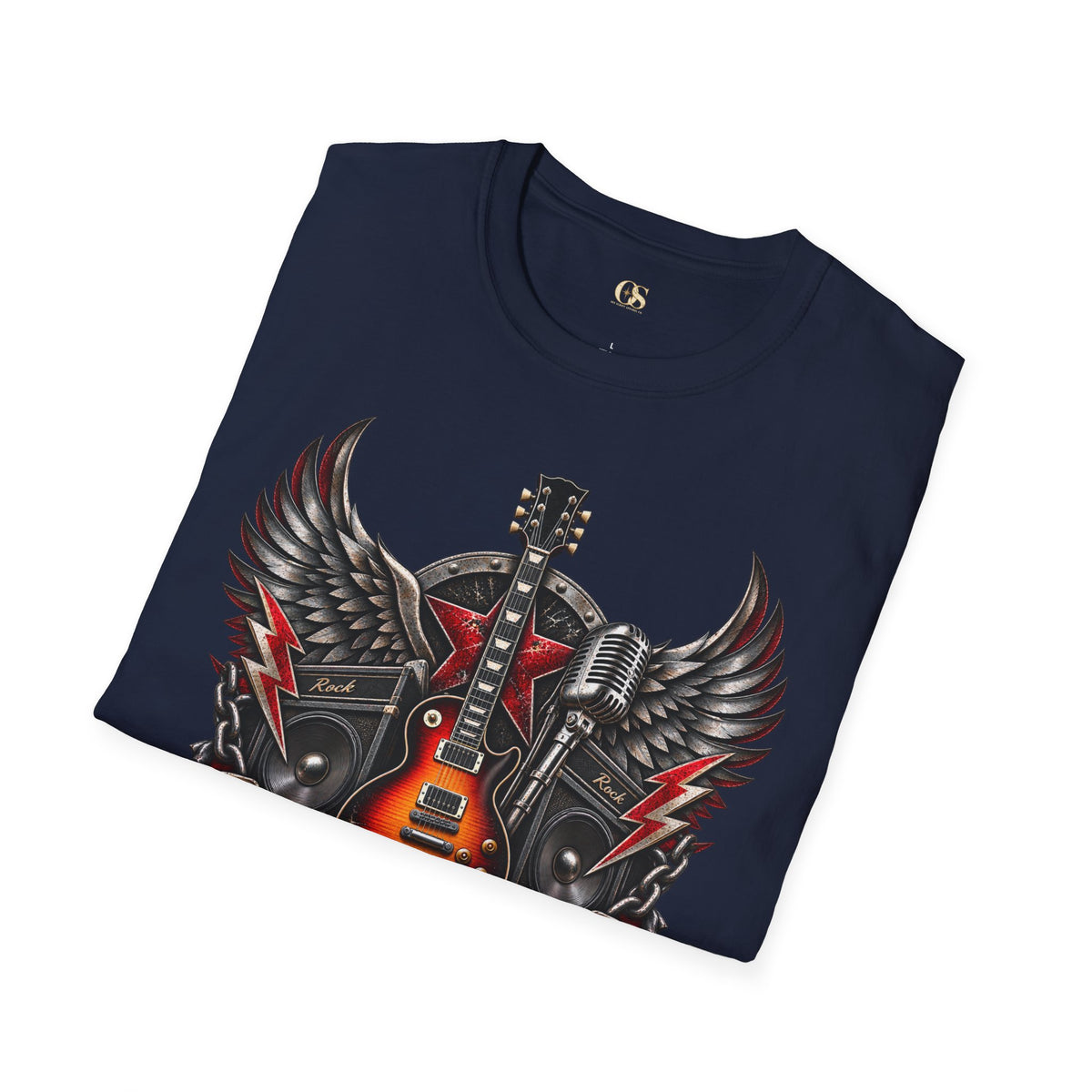 Rock 'n' Roll Guitar Wings T-Shirt — Vintage Electric Guitar Music Tee