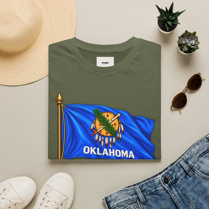 Oklahoma Flag T-Shirt — State Pride Tee with 'Oklahoma' & Seal