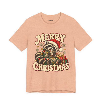 Merry Christmas Raccoon Tee