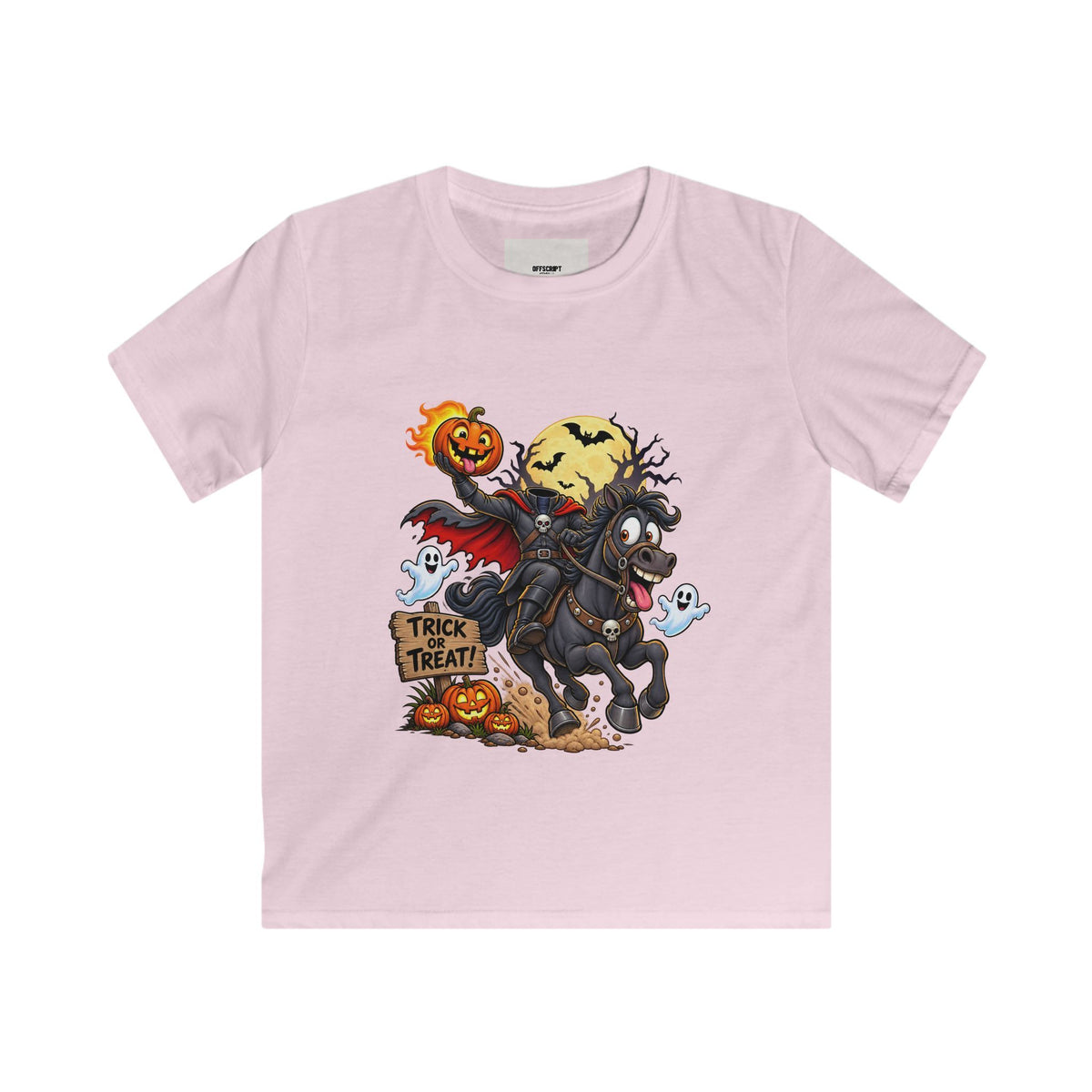 Kids Halloween Tee — Headless Horseman Trick or Treat Shirt for Children