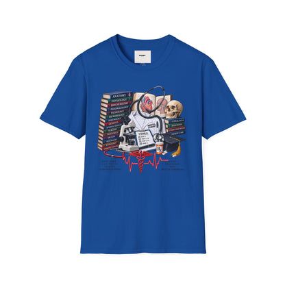 Medical Student Study Stack T‑Shirt — Anatomy, Physiology & USMLE Prep Design