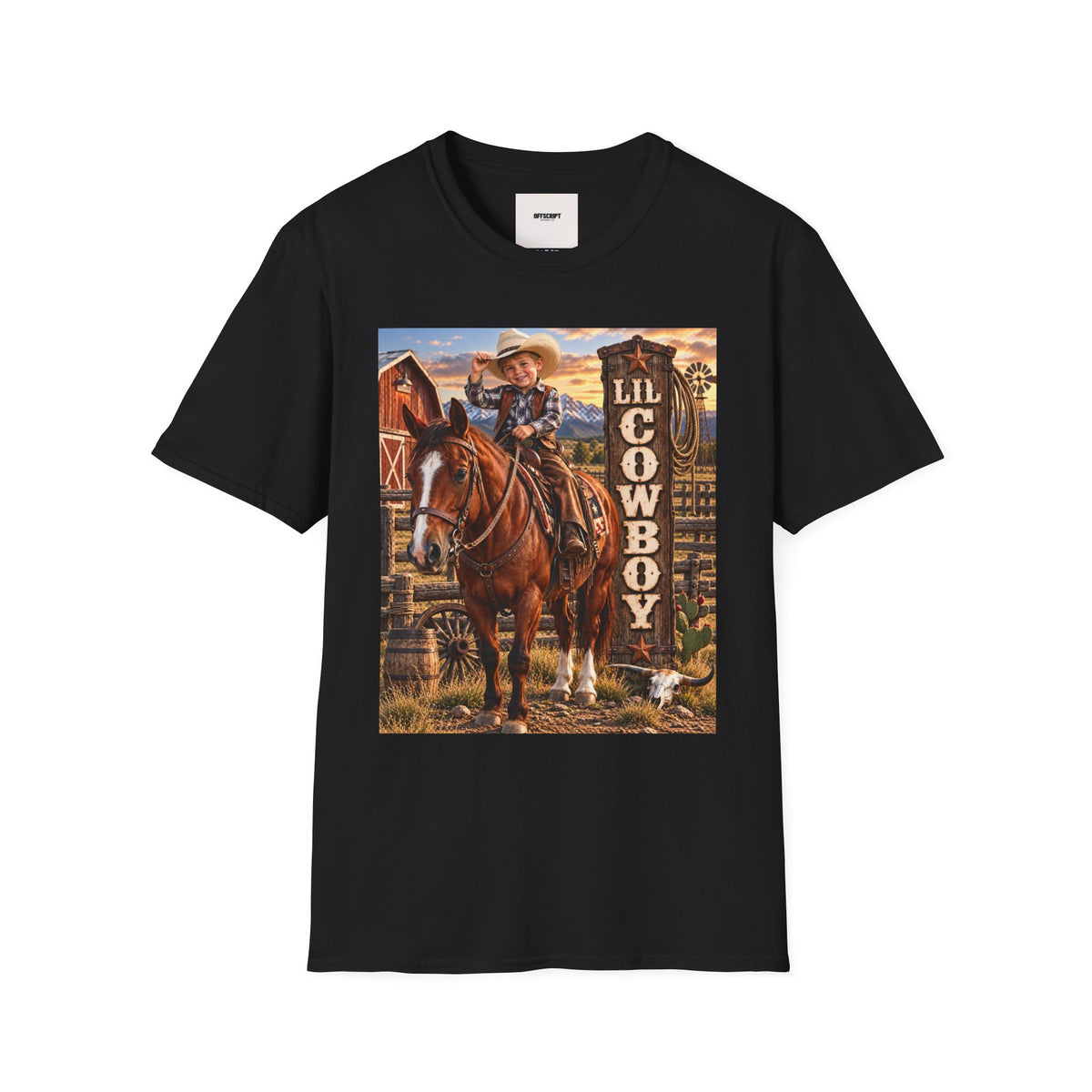 Kid's 'Lil Cowboy' T-Shirt — Cute Western Horse & Ranch Graphic