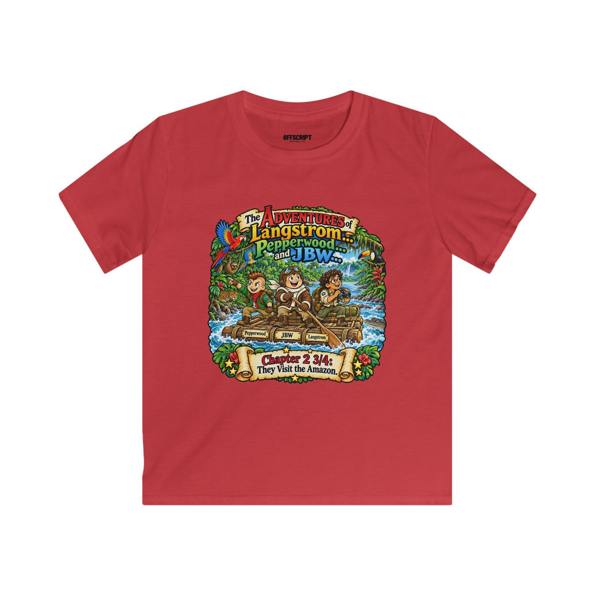 Kids Adventure Tee — 'The Adventures of Langstrom & Pepperwood' Vintage Storybook Graphic