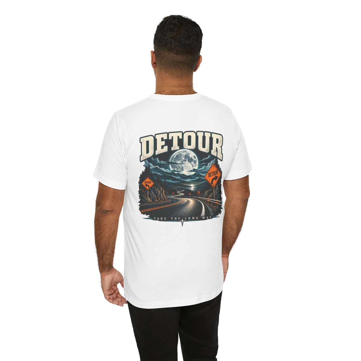 Detour Take the Long Way Road Trip Graphic T-Shirt