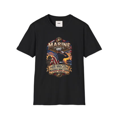 Marine Veteran T-Shirt — Proud USMC Eagle & Flag Tribute Tee