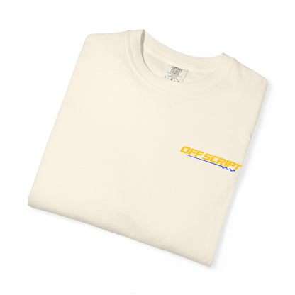T-Shirt — Off Script Vinyl Graphic Tee: "Make Your Own Plans" Retro Racing Design