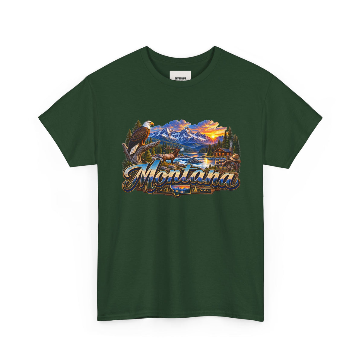 Montana Scenic T-Shirt – Vintage Mountain Lake Graphic Tee