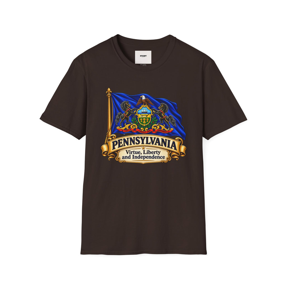 Pennsylvania Flag T‑Shirt — Vintage State Crest Tee