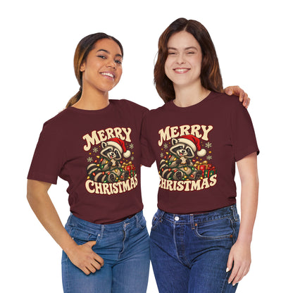 Merry Christmas Raccoon Tee