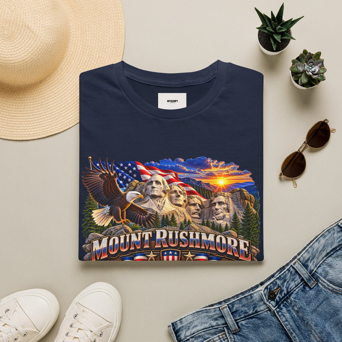 Mount Rushmore Graphic T-Shirt — Patriotic American Landmark Tee