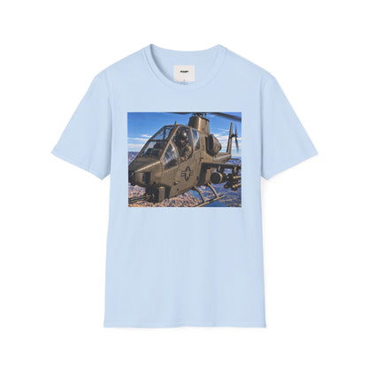 Attack Helicopter Graphic T‑Shirt – Military Aviation Photo Tee