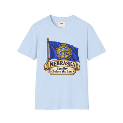 Nebraska State Flag T-Shirt — 'Equality Before the Law' Vintage Seal Tee