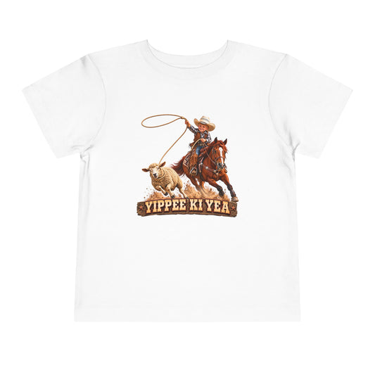 Toddler Cowboy Tee — "Yippee Ki Yea" Western Rodeo Graphic