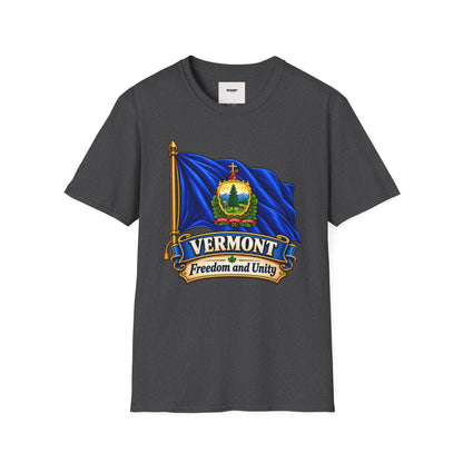 Vermont State Flag T‑Shirt — 'Freedom and Unity' Emblem Tee