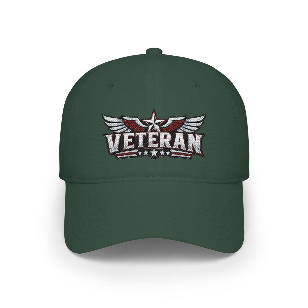 Veteran Embroidered Cap — Low Profile Patriotic Baseball Hat