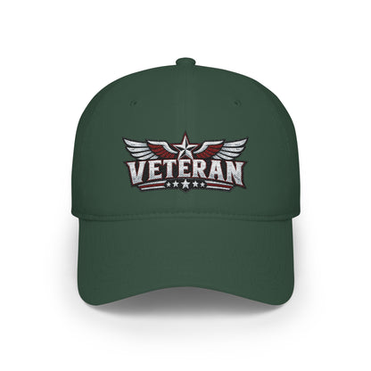 Veteran Embroidered Cap — Low Profile Patriotic Baseball Hat