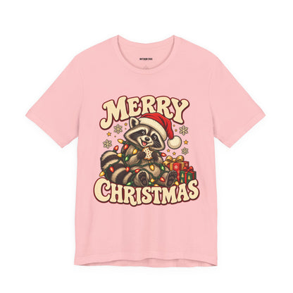 Merry Christmas Raccoon Tee