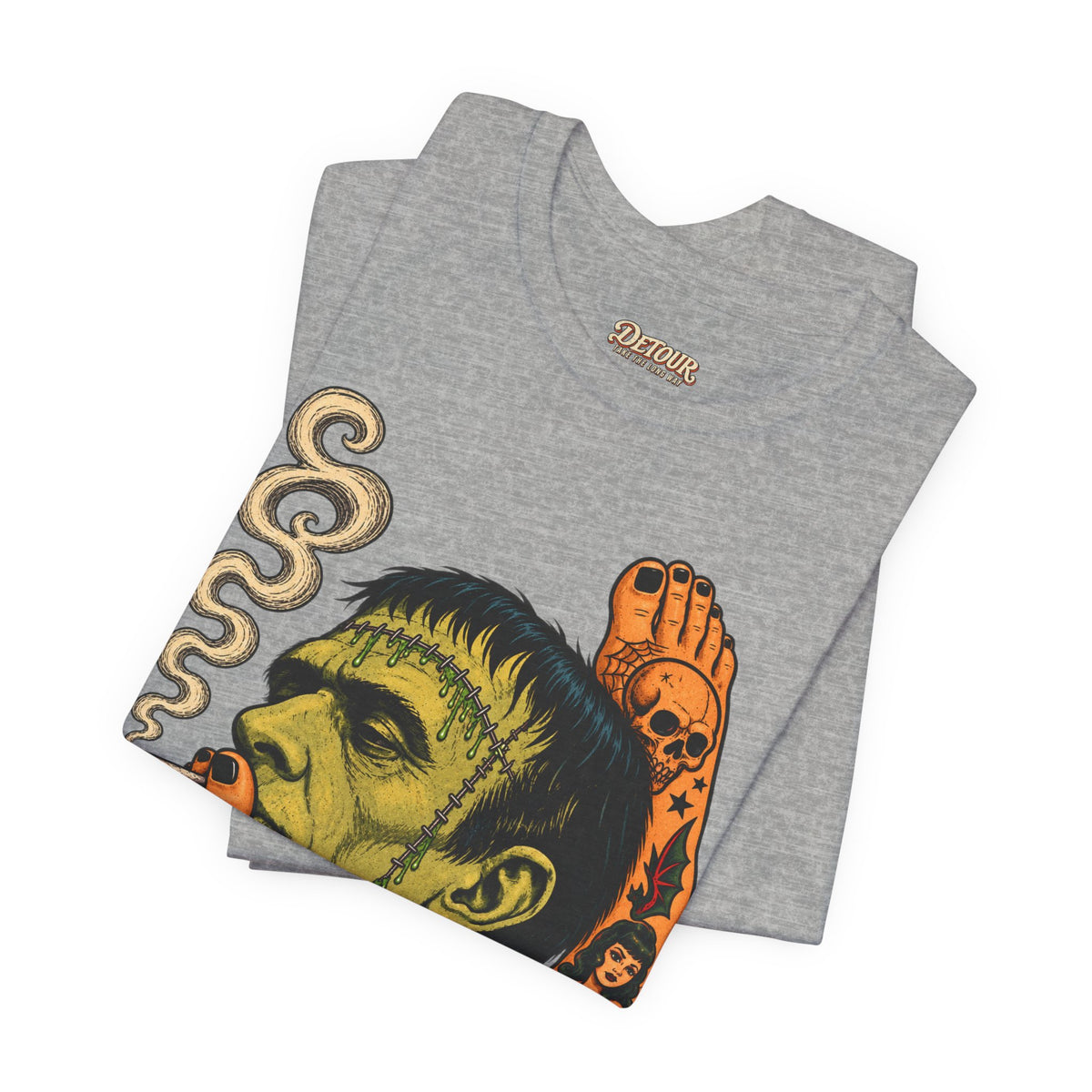 Vintage Frankenstein Smoking Monster T-Shirt