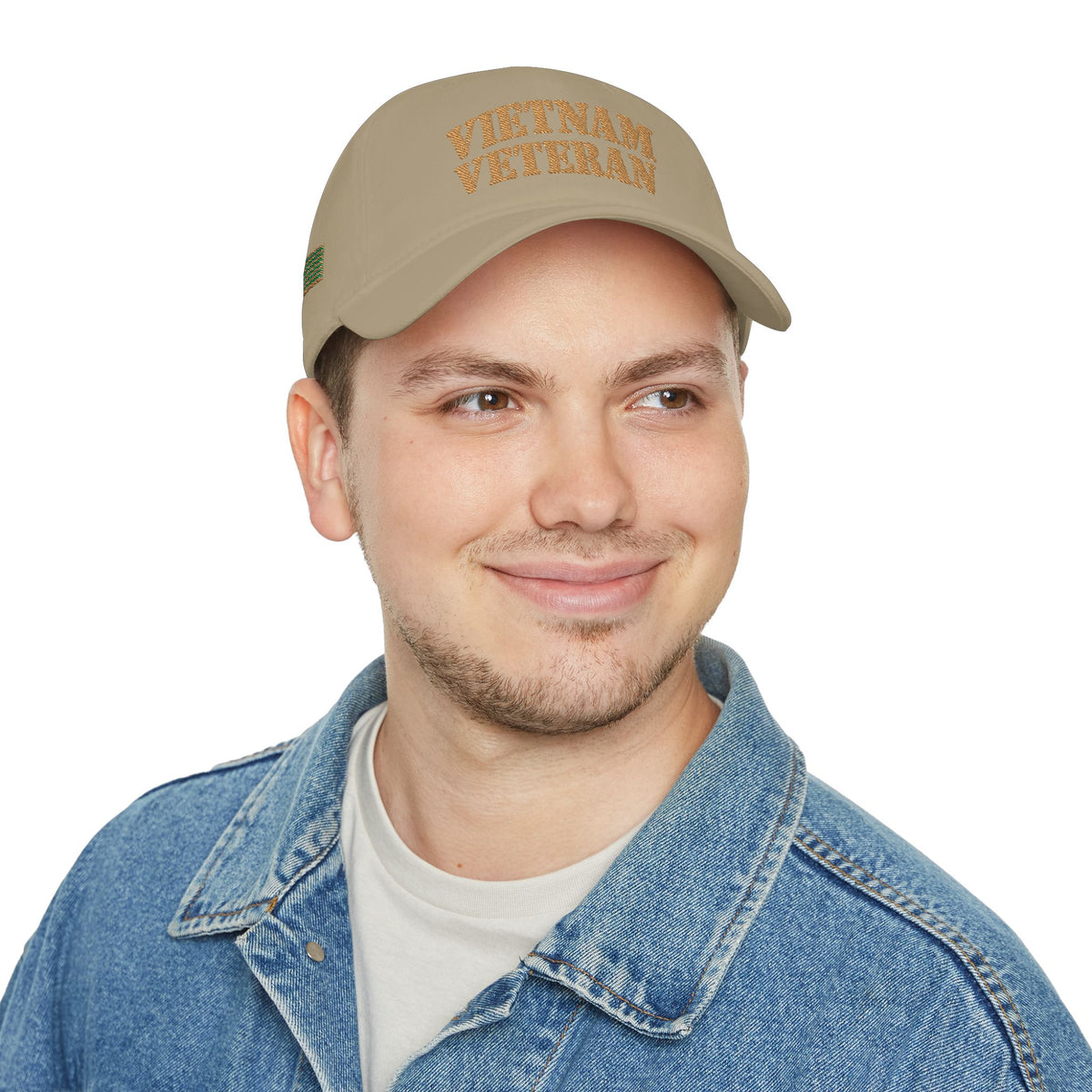 Vietnam Veteran Baseball Cap — Embroidered Gold Text Low Profile Hat for Veterans & Memorial Events